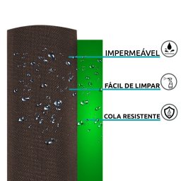 Veda Porta Adesivo Impermeável Ajustável 80 Cm Marrom - 2