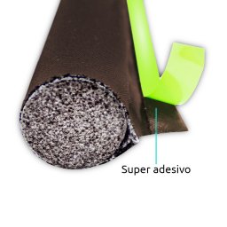 Veda Porta Adesivo Impermeável Ajustável 80 Cm Marrom - 3