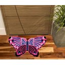 Ver imagem 1 de TAPETE CAPACHO BORBOLETA, ROSA E ROXO MEDIDA PORTA.