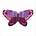 Ver imagem 2 de TAPETE CAPACHO BORBOLETA, ROSA E ROXO MEDIDA PORTA.