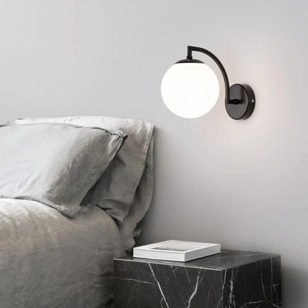 Ver imagem 5 de Luminária Arandela Globo 15cm Parede E27 Jabuticaba Kjbd-437:preto