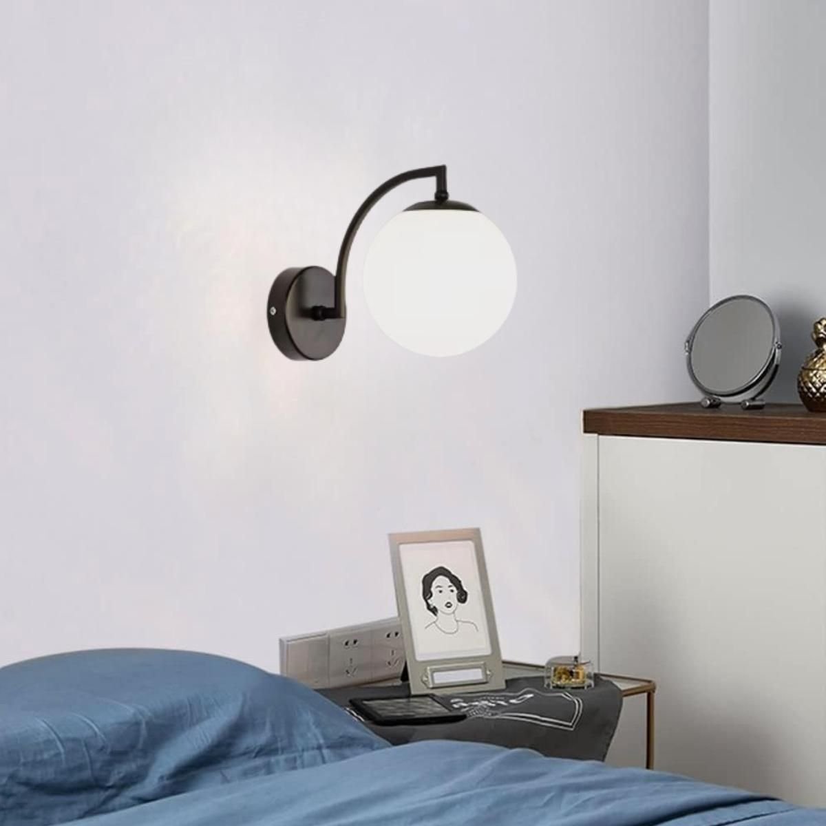 Ver mais imagens de Luminária Arandela Globo 15cm Parede E27 Jabuticaba Kjbd-437:preto