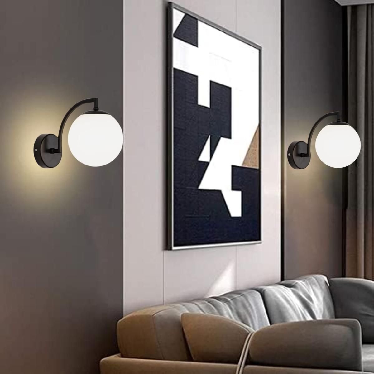 Ver imagem 3 de Luminária Arandela Globo 15cm Parede E27 Jabuticaba Kjbd-437:preto