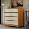 Cômoda 4 Gavetas 100% Mdf Miray Freijó com Off White - Robel - 2