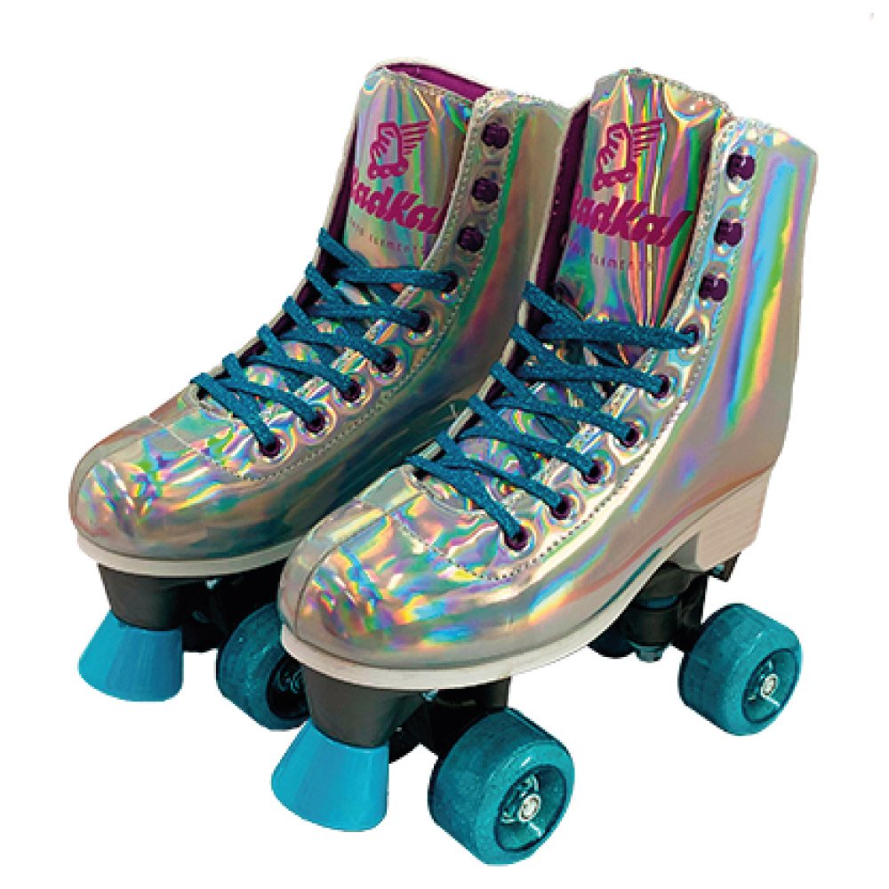 Patins Shine Ajustável com 4 Rodas Lilás Platinado Brilhante - Fenix - 35 - 38