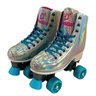 Patins Shine Ajustável com 4 Rodas Lilás Platinado Brilhante - Fenix - 35 - 38 - 1