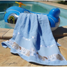Toalha Banho Infantil Macia Kids Ponto Cruz 75x110cm:Azul - 2