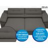 Sofá Zeus 2,10M Retrátil e Reclinável Velosuede Cinza - Netsofás - 2