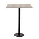 Ver imagem 1 de Mesa Pisa Beta Bistrô Fratini 107,50cm (a) Disco Redondo Preto Tampo Mdp Quadrado Castanheira 70cm