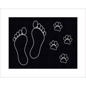 Tapete Capacho Pegadas Humanos e Pets