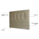 Ver imagem 3 de Cabeceira Estofada Box Casal Fiorella 140cm Bege Escuro