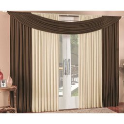 Cortina Para Sala Pequena de Apartamento 4,00 x 2,50 Metros Malha Em Gel Para Varão - Tabaco / - 2 Cortina Para Sala Pequena de Apartamento 4,00 x 2,50 Metros Malha Em Gel Para Varão - Tabaco / - 2