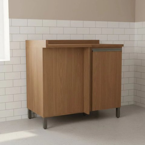 Balcão de Cozinha 1 Porta de Canto com Tampo e Pés Maxxi Kappesberg