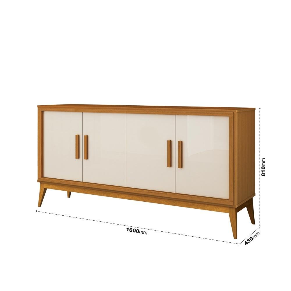 Buffet Union 4p Pés de Maderia Cedro Off White 775190 Edn - 3