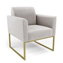 Ver mais imagens de Sofá Namoradeira com 2 Poltronas Base Industrial Dourado Marisa Veludo D03 - D\'rossi Cor Cinza