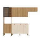 Ver imagem 2 de Cozinha Compacta 100% MDF 4 Peças Balcão 120cm com Tampo Vert Plus Freijó/Soft