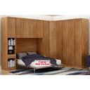 Ver imagem 1 de Quarto Modulado Bari Rizon/linea 6 Peças (1 Aéreo + 3 Guarda Roupas + 1 Closet Canto Obliquo + 1