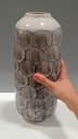 Ver imagem 3 de Vaso Decorativo Enfeite Casa Cerâmica 32x14x14cm Azul