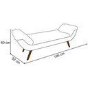 Ver imagem 5 de Cabeceira Cama Box Casal King 195cm Provença com Calçadeira Vêneto P02 Veludo Bege - Mpozenato