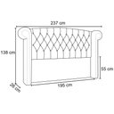 Ver imagem 4 de Cabeceira Cama Box Casal King 195cm Provença com Calçadeira Vêneto P02 Veludo Bege - Mpozenato