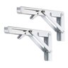 Suporte Mão Francesa Retrátil Branco Reforçada 35cm Dobrável - 1