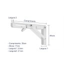 Ver imagem 6 de Suporte Mão Francesa Retrátil Branco Reforçada 35cm Dobrável