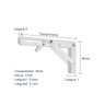 Suporte Mão Francesa Retrátil Branco Reforçada 35cm Dobrável - 6