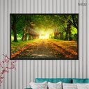 Ver imagem 2 de Quadro Decorativo - Tunel Verde Outono Flnt032 - Tela Canvas - 60x40cm