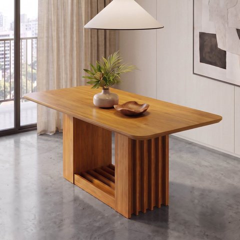 Mesa de Jantar Retangular 180x90cm 100% MDF Jambu CabeCasa MadeiraOriginals Marrom/Cinamomo