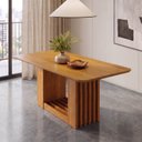 Ver imagem 1 de Mesa de Jantar Retangular 180x90cm 100% MDF Jambu CabeCasa MadeiraOriginals Marrom/Cinamomo