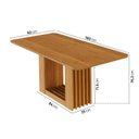 Ver imagem 4 de Mesa de Jantar Retangular 180x90cm 100% MDF Jambu CabeCasa MadeiraOriginals Marrom/Cinamomo