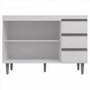 Ver imagem 6 de Balcão Gabinete de Pia sem Tampo 120cm 2 Portas 3 Gavetas Andréia - AJL Móveis - Branco