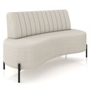 Ver imagem 1 de Sofá Chaise 2 Lugares Sala Living 135cm Pés Industrial Cayman K01 Bouclê Bege - Lyam Decor