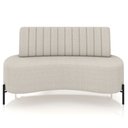 Ver imagem 3 de Sofá Chaise 2 Lugares Sala Living 135cm Pés Industrial Cayman K01 Bouclê Bege - Lyam Decor