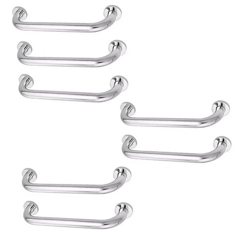 Alça de Apoio 30cm Barra Inox Kit 7 Unidades Cadeirante Idoso Box Corrimao Banheiro Segurança Acessi
