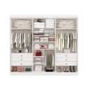 Ver imagem 2 de Guarda Roupa Casal da Vinci 6 Portas 100% Mdf Branco