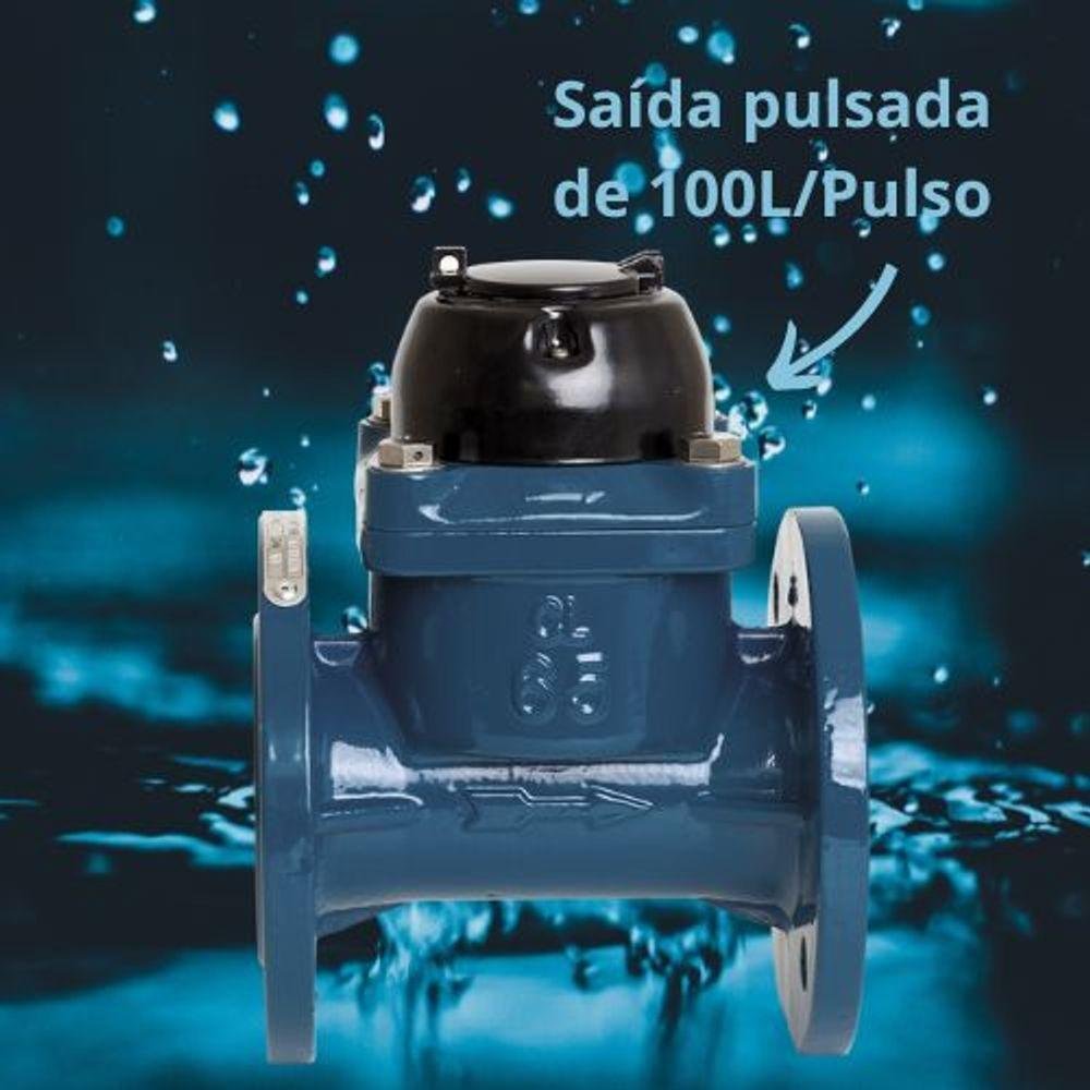 Hidrômetro Metálico Hidrotangencial Dn125 100l/pulso 5 Pol Hidroconta - 3