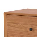 Ver imagem 3 de Mesa de Cabeceira 1 Gaveta 50cm MDF Pés de Madeira Design Retrô Compacta