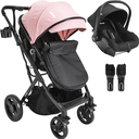 Ver imagem 1 de Carrinho de Bebe Kiddo Vox Ii Bebe Conforto Colinho Rosa