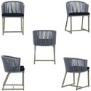 Ver imagem 5 de Mesa com 4 Cadeiras e Noronha Estofado 12 Trama Original Prata