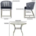 Ver imagem 2 de Mesa com 4 Cadeiras e Noronha Estofado 12 Trama Original Prata