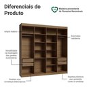 Ver imagem 5 de Guarda-roupa Closet 4 Gavetas 216cm Venus Madesa