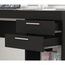 Ver imagem 2 de Escrivaninha Office 2 Gavetas para Escritório Home Office Preto - Notável Móveis