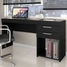 Escrivaninha Notavel com 2 Gavetas Ideal para Escritório Preto - 1