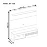 Painel para TV até 60 Polegadas 160cm Off White/Freijó Trend - 3