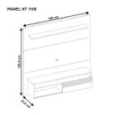 Ver imagem 3 de Painel para TV até 60 Polegadas 160cm Off White/Freijó Trend