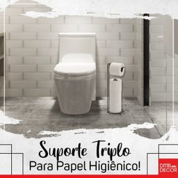 Suporte Para Papel Higiênico Para 4 Rolos Preto - 3