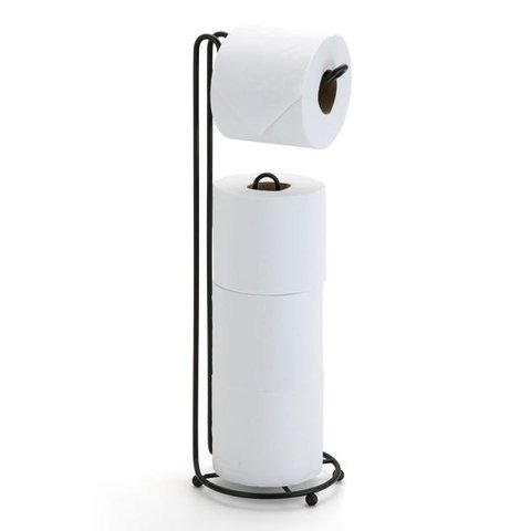 Suporte Para Papel Higiênico Para 4 Rolos Preto