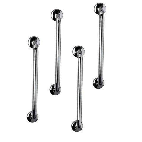 Barra de Apoio 70cm Inox Kit 4 Unidades Gestante Deficiente Idoso Criança Banheiro Box Acessibilidad