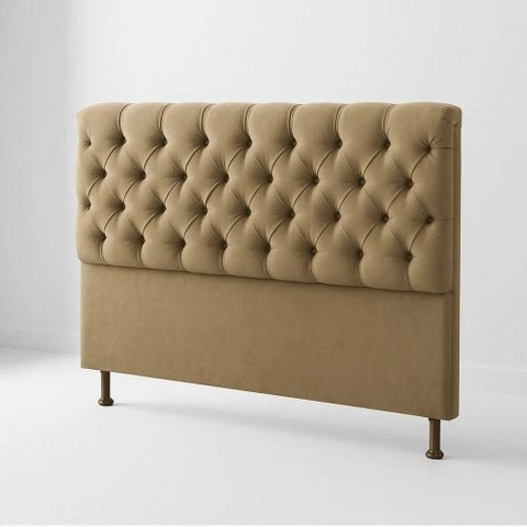 Cabeceira Cama Box Casal Queen Size 160cm Valentina Estofada Bege
